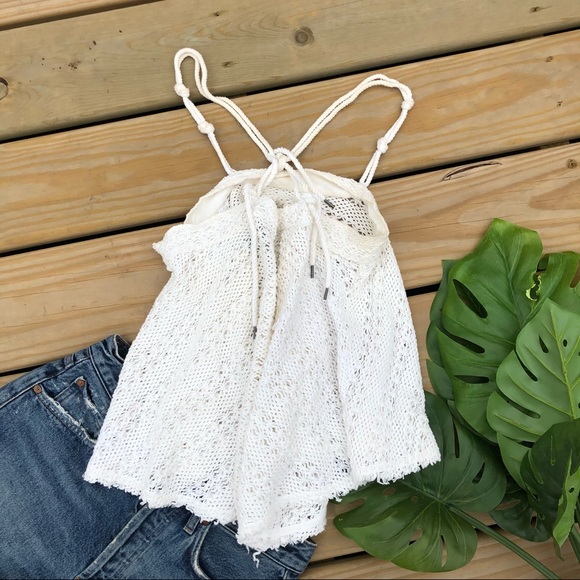 Free People Beach Crochet Cover Up Tank Top - Picture 5 of 5